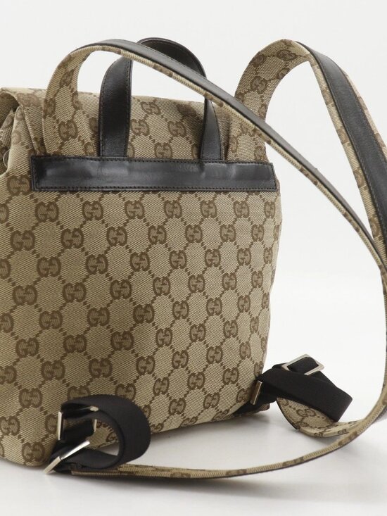 GUCCI Backpack Daypack 003.0242 Brown GG canvas Women main image 8